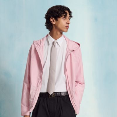 エルメスポケットチーフ、サーモンピンク エルメスポケットチーフ、サーモンピンク 新品未使用】HERMES